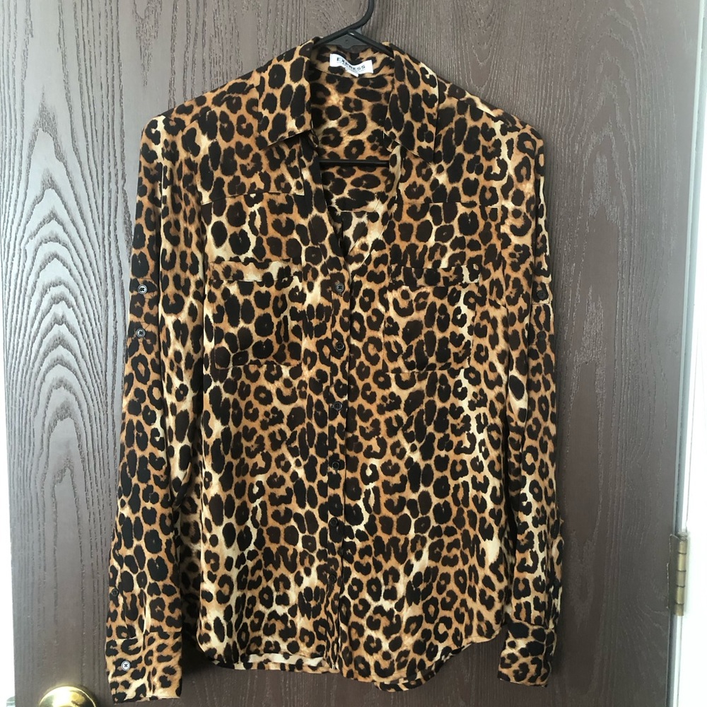 Express XS Leopard Portofino shirt